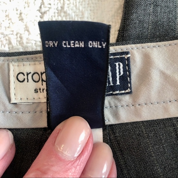 Gap Pants Charcoal Grey Pinstripe Cropped Dress Pants Stretch size 2 - Picture 15 of 16